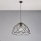 Lampada a sospensione moderna con struttura e diffusore in metallo