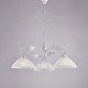 Lampadario rotondo classico in metallo con 3 diffusori in vetro