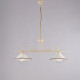 Lampadario rustico con doppio diffusore lineare in ceramica