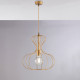 Lampada a sospensione singola con struttura in metallo dalle linee moderne