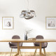 Lampada a sospensione singola con struttura in metallo dalle linee moderne