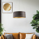 Lampada a sospensione singola dalle linee moderne con struttura in metallo