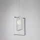 Lampada a sospensione singola struttura in metallo dalle linee moderne