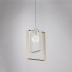 Lampada a sospensione singola struttura in metallo dalle linee moderne