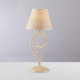 Lampada da tavolo dalle linee classiche con paralume in tessuto