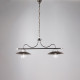 Lampadario dalle linee classiche/rustiche con struttura in metallo