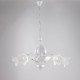 Lampadario grande classica struttura in metallo e diffusori in vetro
