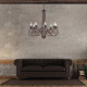 Lampadario grande con struttura in metallo dalle linee classiche