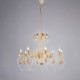 Lampadario grande in metallo con strass dalle linee classiche