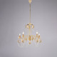 Lampadario medio in metallo con strass dalle linee classiche