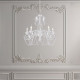 Lampadario medio in metallo con strass dalle linee classiche