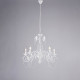 Lampadario medio in metallo con strass dalle linee classiche