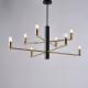 Lampadario moderna con struttura grande in metallo laccato a 8 lampadine