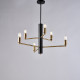 Lampadario moderna con struttura media in metallo laccato a 6 lampadine