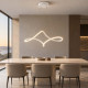 Lampadario moderno in alluminio con diffusore a LED