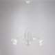 Lampadario piccolo classico con struttura in metallo e diffusori in vetro