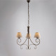 Lampadario piccolo dalle linee classiche con paralumi in tessuto