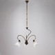 Lampadario piccolo dalle linee classiche diffusori in vetro