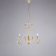 Lampadario piccolo in metallo con strass dalle linee classiche