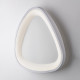 Plafoniera triangolare moderna con struttura in alluminio e diffusore a LED