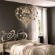 Lampadario in metallo laccato con decorazione decape 3 luci