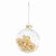 Pallina di natale grande in vetro dal design elegante