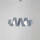 Sospensione grande struttura in metallo dalle linee moderne doppio diffusore