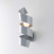 Applique da parete struttura in metallo dalle linee moderne singolo diffusore