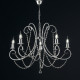 Lampadario in metallo 5 luci con strass in cristallo