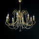 Lampadario classico in metallo 8 luci con strass in cristallo