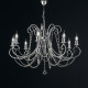 Lampadario classico in metallo 8 luci con strass in cristallo