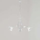 Lampadario piccolo classico con struttura in metallo e diffusori in vetro