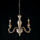 Lampadario in stile classico in legno a 3 luci