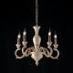 Lampadario in stile classico in legno 5 luci