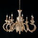 Lampadario in stile classico in legno 8 luci