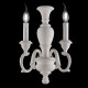 Applique da parete in stile classico in legno 2 luci