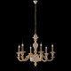 Lampadario moderno classico in legno con 6 bracci