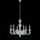 Lampadario moderno classico in legno con 6 bracci