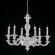 Lampadario moderno classico in legno con 6 bracci