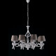 Lampadario moderno in metallo con decorazione shabby 8 luci con paralumi in pvc