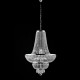 Lampadario classico in metallo 10 luci con strass in cristallo