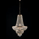 Lampadario classico in metallo 10 luci con strass in cristallo