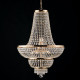Lampadario classico in metallo 10 luci con strass in cristallo