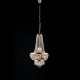 Lampadario classico in metallo con 5 luci con strass in cristallo
