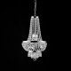 Lampadario classico in metallo con 5 luci con strass in cristallo