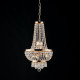 Lampadario classico in metallo con 5 luci con strass in cristallo