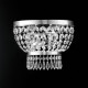 Applique da parete classico in metallo 2 luci con strass in cristallo