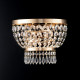 Lampadario da parete classico in metallo 2 luci con strass in cristallo
