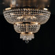 Plafoniera in stile classico in metallo con 8 luci con strass in cristallo
