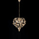 Lampadario in metallo laccato con decorazione decape 3 luci